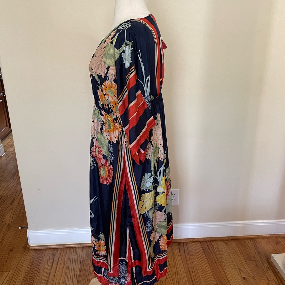 Johnny Was NWT Averitt Silk dress w/silk slip XXL - Picture 3 of 7